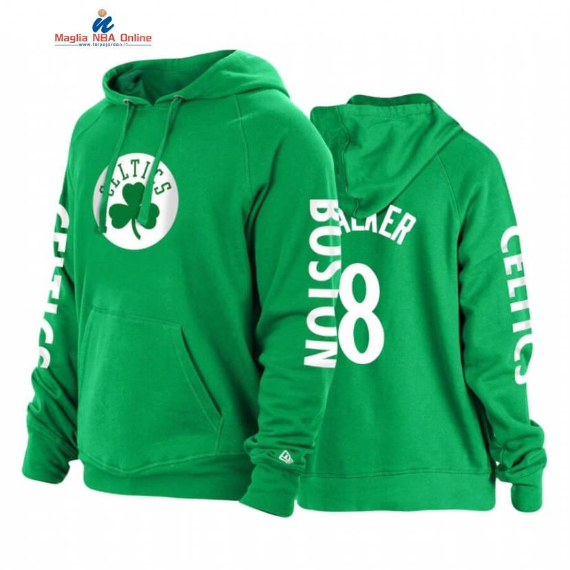 Felpe Con Cappuccio Boston Celtics #8 Kemba Walker Verde Città 2020 Acquista