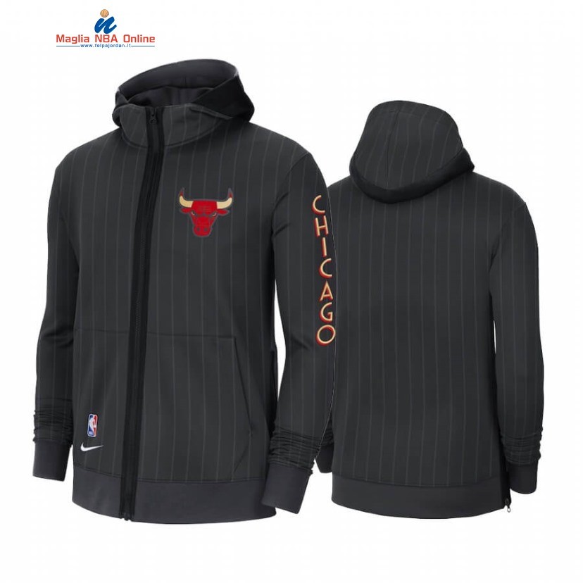 Felpe Con Cappuccio Chicago Bulls Grigio Città 2020-21 Acquista