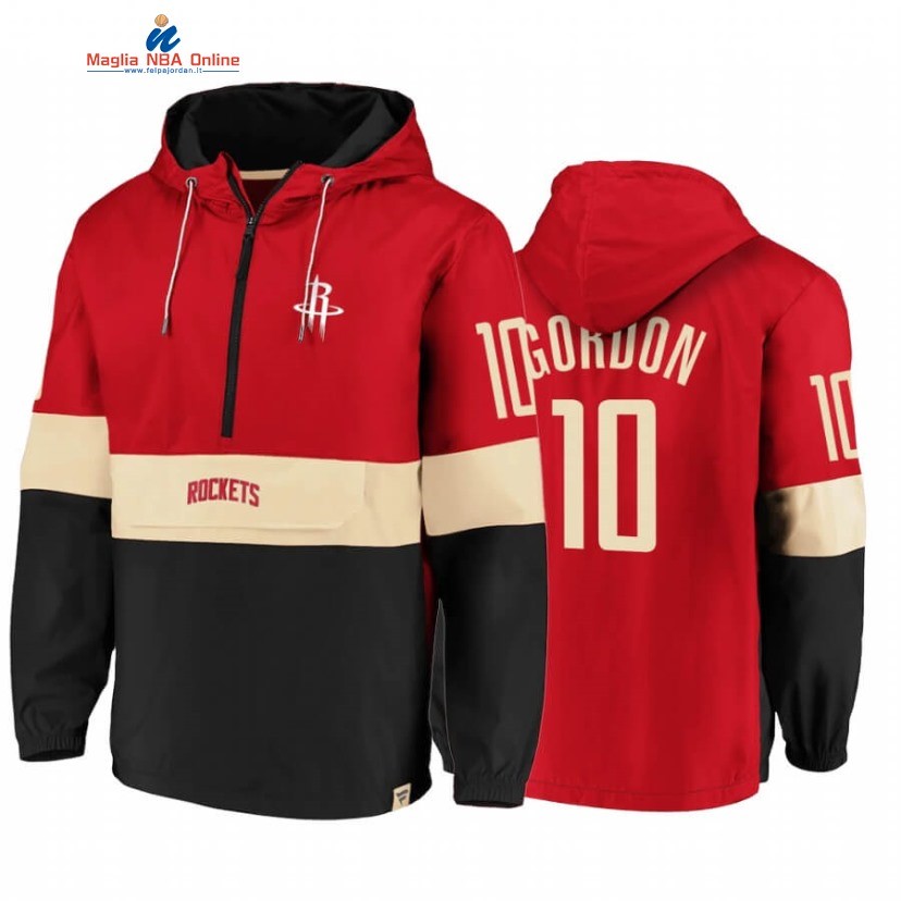 Felpe Con Cappuccio Houston Rockets #10 Eric Gordon Rosso Nero Acquista