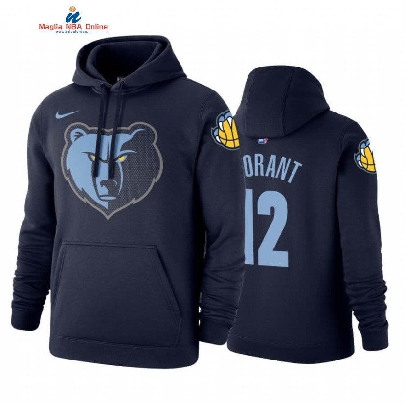 Felpe Con Cappuccio Memphis Grizzlies #12 Ja Morant Marino Icon 2019-20 Acquista