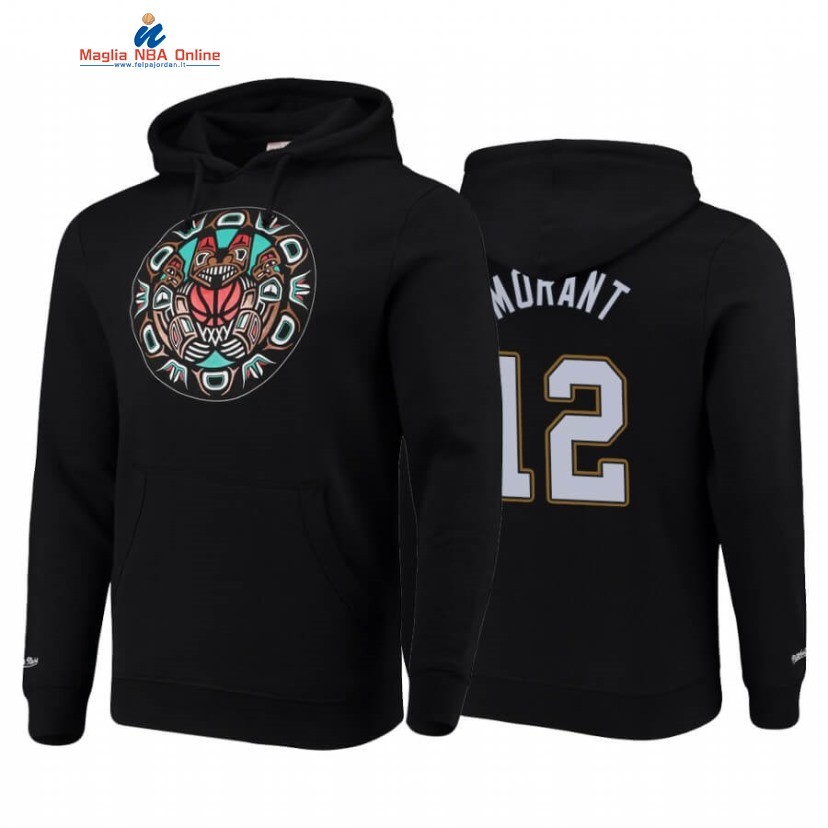 Felpe Con Cappuccio Memphis Grizzlies #12 Ja Morant Nero Hardwood Classics Acquista