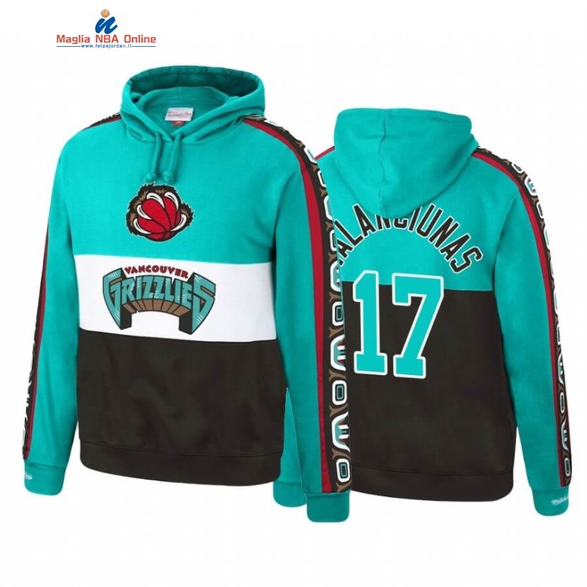 Felpe Con Cappuccio Memphis Grizzlies #17 Jonas Valanciunas Turchese Hardwood Classics Acquista