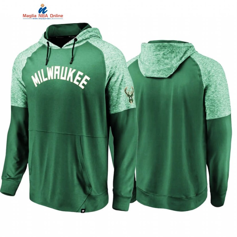 Felpe Con Cappuccio Milwaukee Bucks Verde 2020 Acquista