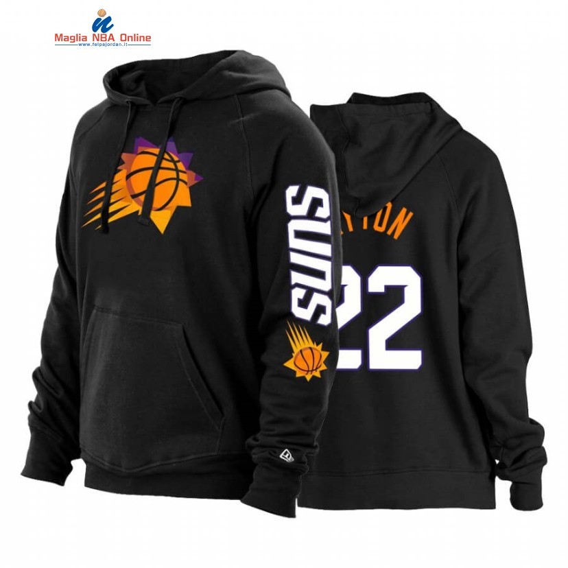 Felpe Con Cappuccio Phoenix Suns #22 Deandre Ayton Nero Città 2020-21 Acquista