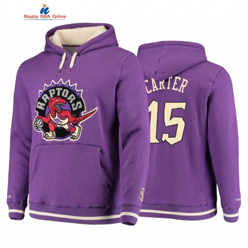 Felpe Con Cappuccio Toronto Raptors #15 Vince Carter Porpora Hardwood Classics 2020 Acquista