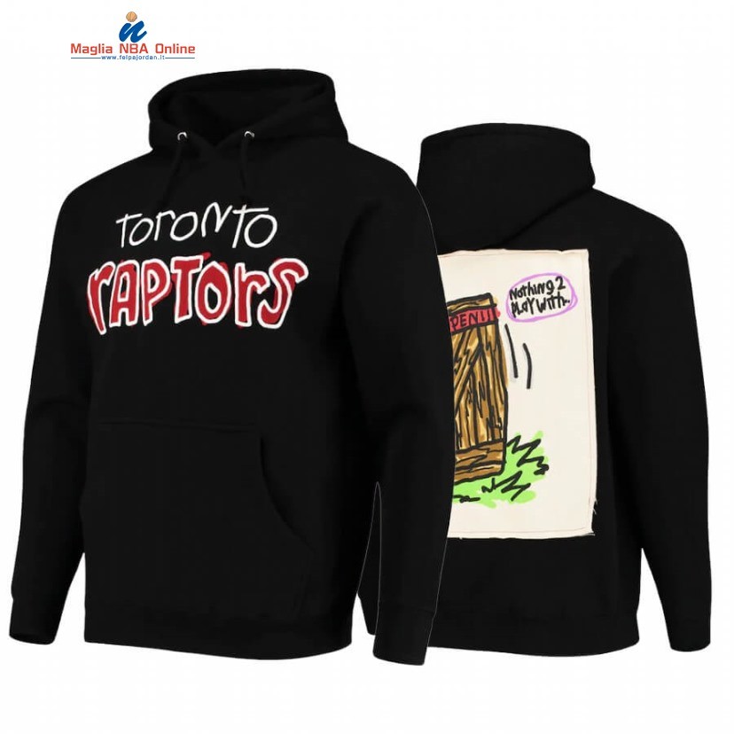 Felpe Con Cappuccio Toronto Raptors Doodle style Nero Acquista