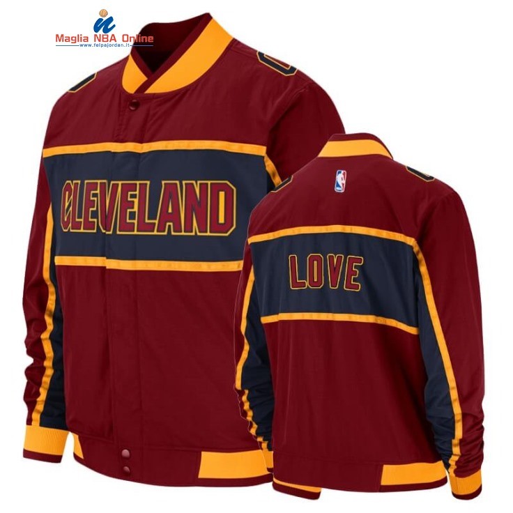 Giacca NBA Cleveland Cavaliers #0 Kevin Love Rosso Icon 2020 Acquista
