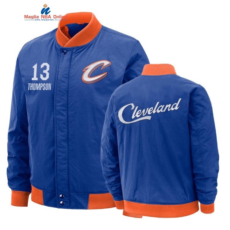 Giacca NBA Cleveland Cavaliers #13 Tristan Thompson Blu Città 2020 Acquista