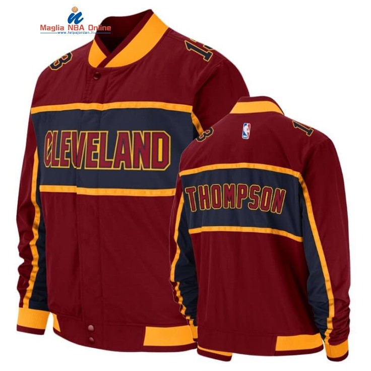 Giacca NBA Cleveland Cavaliers #13 Tristan Thompson Rosso Icon 2020 Acquista