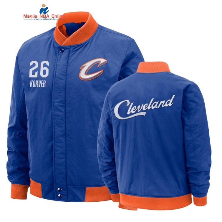 Giacca NBA Cleveland Cavaliers #26 Kyle Korver Blu Città 2020 Acquista