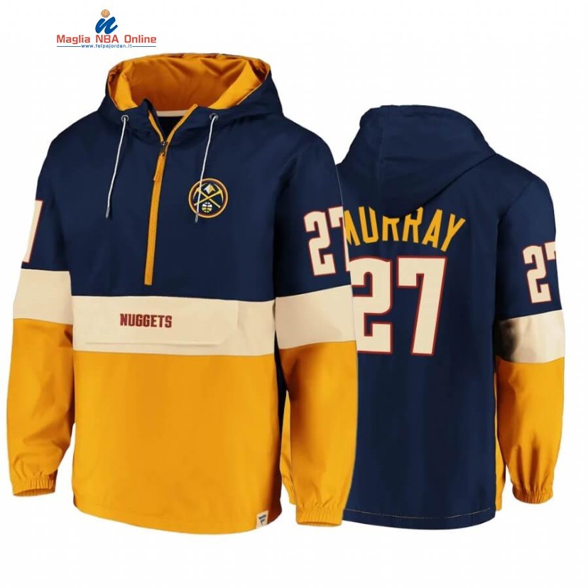 Giacca NBA Denver Nuggets #27 Jamal Murray Marino Oro Acquista