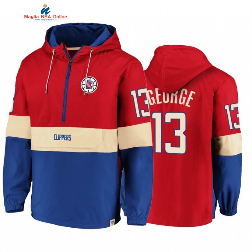 Giacca NBA Los Angeles Clippers #13 Paul George Rosso Blu Acquista