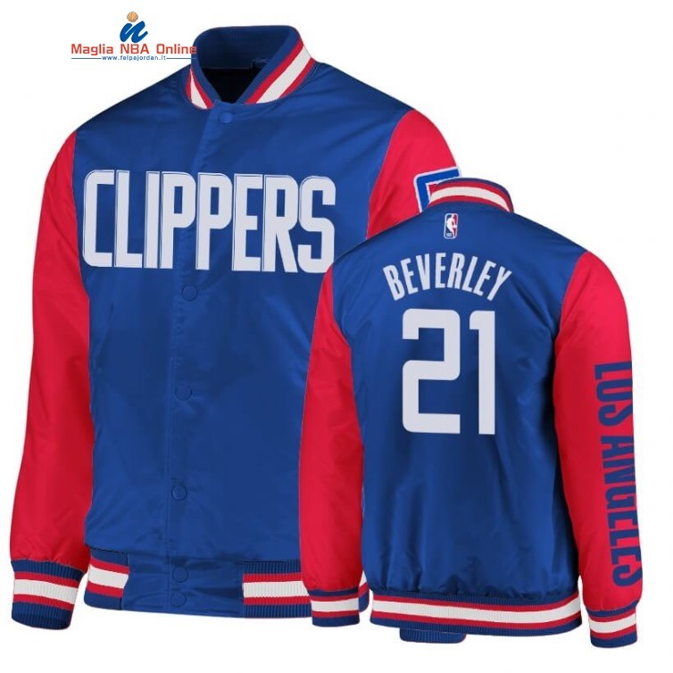 Giacca NBA Los Angeles Clippers #21 Patrick Beverley Blu Acquista