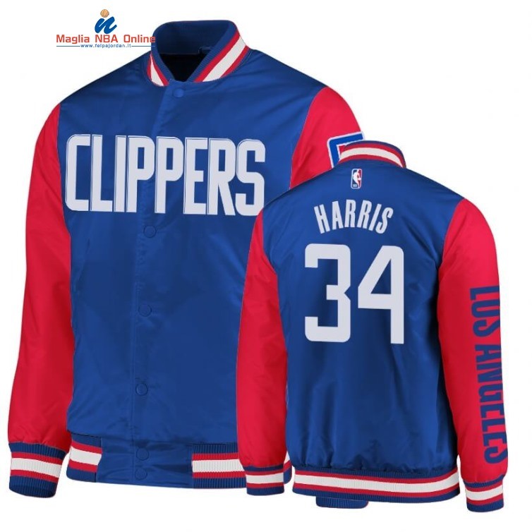 Giacca NBA Los Angeles Clippers #34 Tobias Harris Blu Acquista