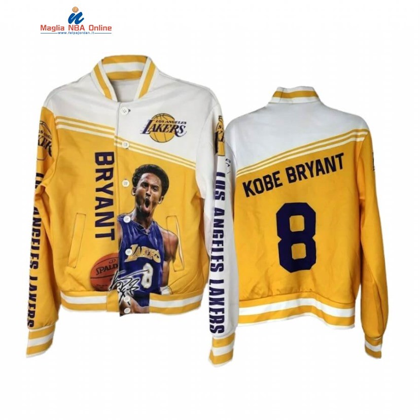 Giacca NBA Los Angeles Lakers #8 Kobe Bryant Giallo Acquista