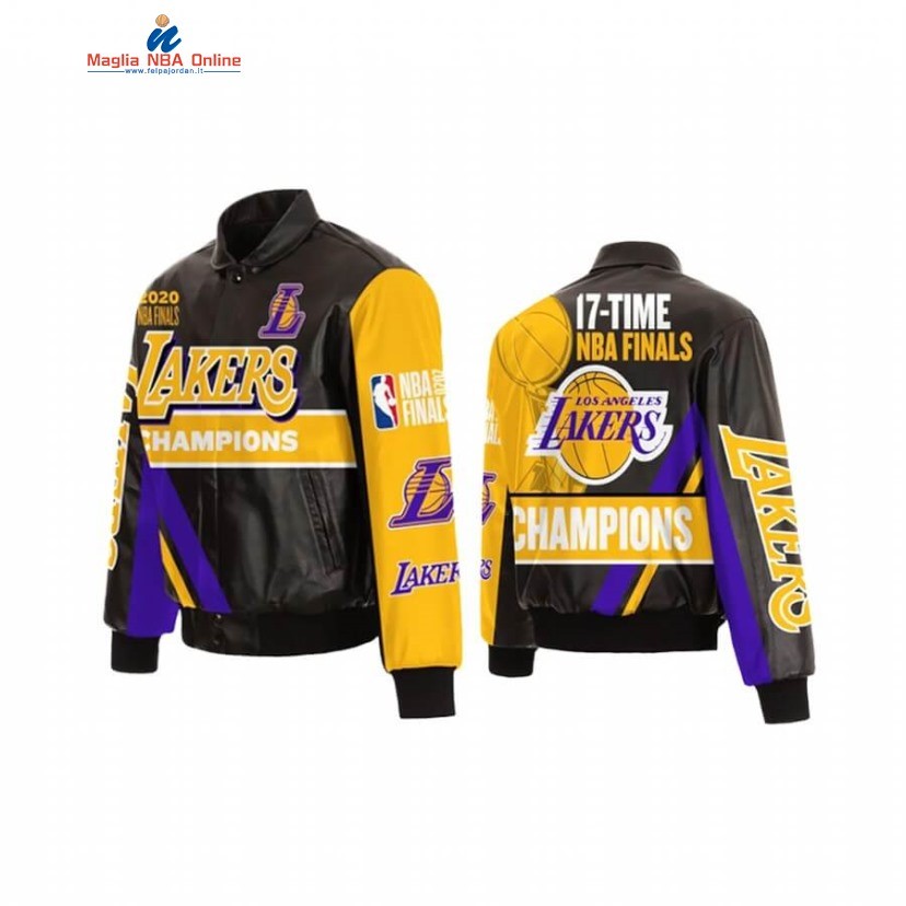 Giacca NBA Los Angeles Lakers Nero Giallo 2020 Acquista