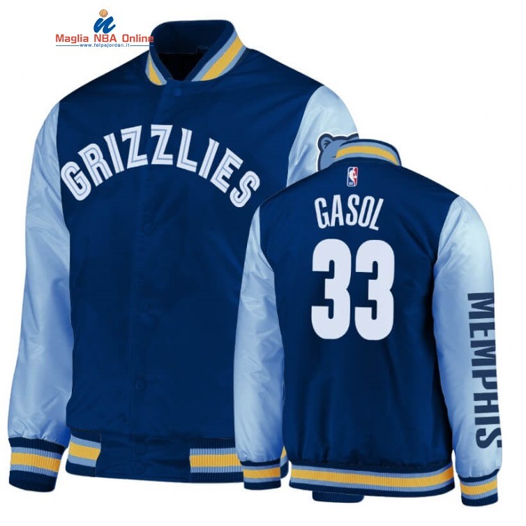 Giacca NBA Memphis Grizzlies #33 Marc Gasol Blu 2020 Acquista