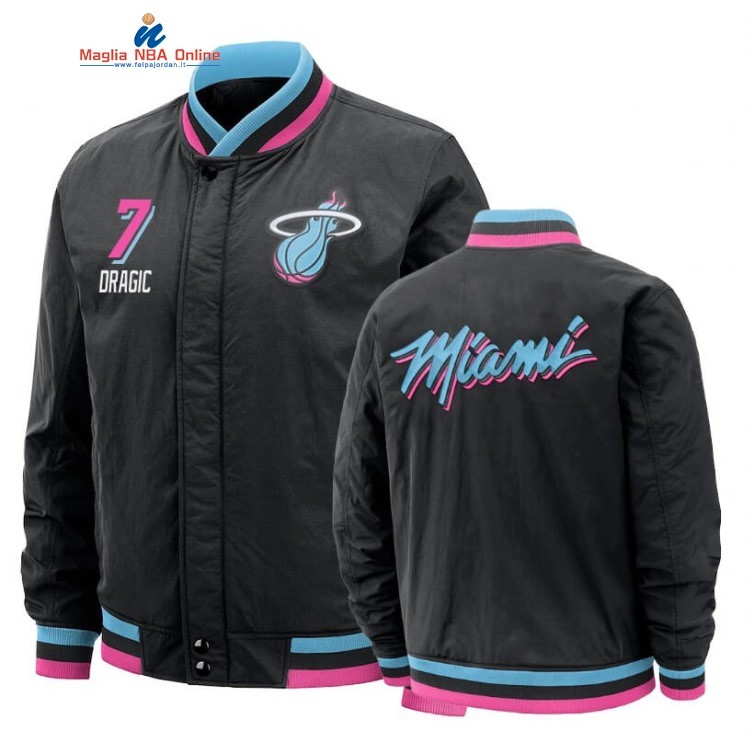 Giacca NBA Miami Heat #7 Goran Dragic Nero Città 2020 Acquista