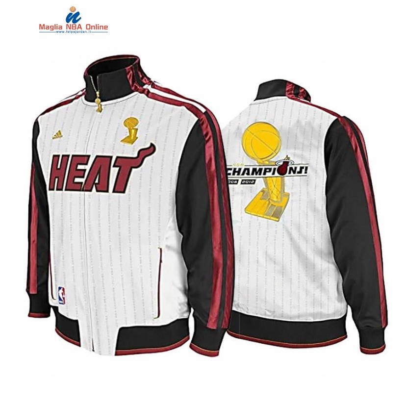 Giacca NBA Miami Heat Nero Bianco 2006-2012 Acquista