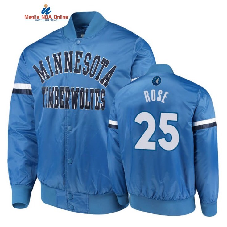 Giacca NBA Minnesota Timberwolves #25 Derrick Rose Blu 2020 Acquista