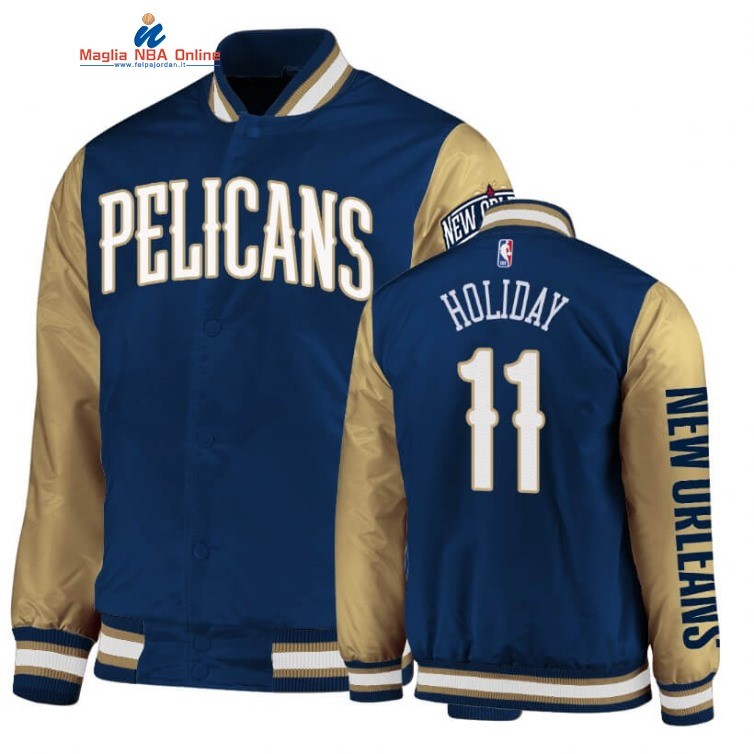 Giacca NBA New Orleans Pelicans #11 Jrue Holiday Marino 2020 Acquista