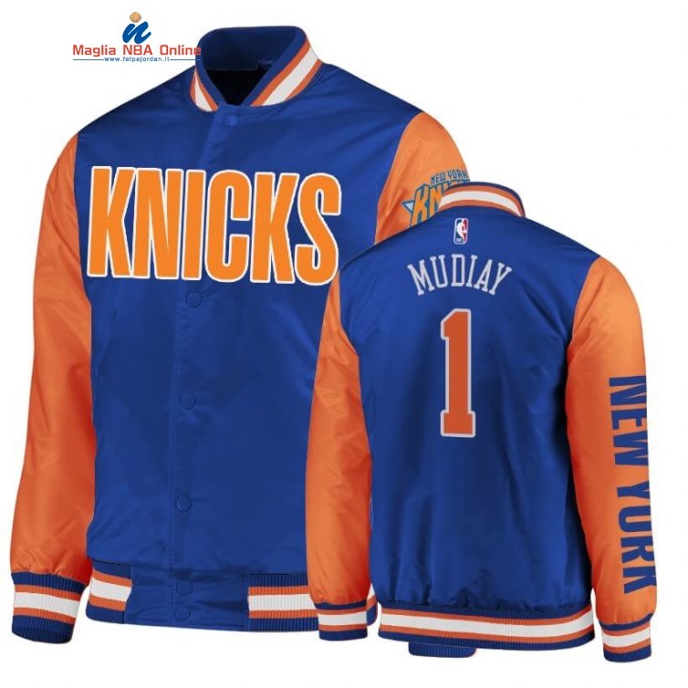 Giacca NBA New York Knicks #1 Emmanuel Mudiay Blu 2020 Acquista