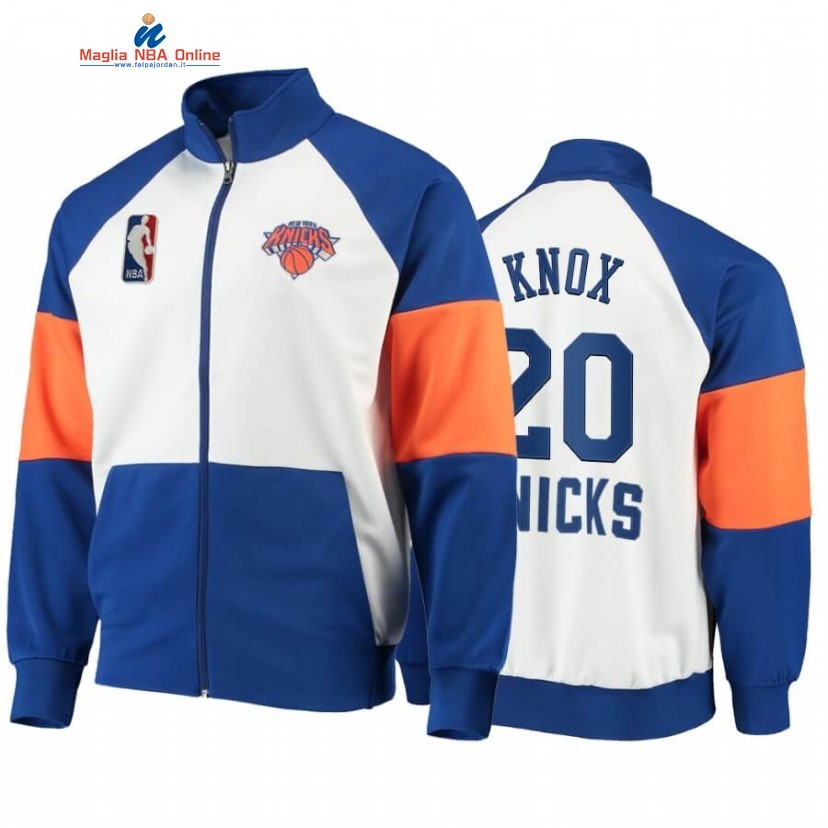 Giacca NBA New York Knicks #20 Kevin Knox Bianco Blu 2020 Acquista