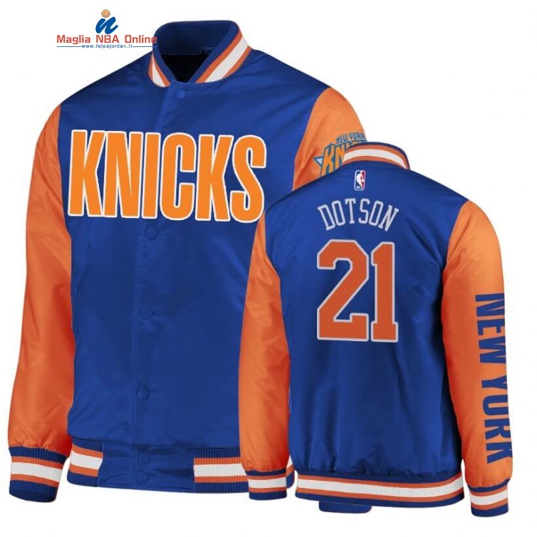 Giacca NBA New York Knicks #21 Damyean Dotson Blu 2020 Acquista