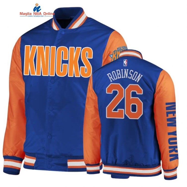 Giacca NBA New York Knicks #26 Mitchell Robinson Blu 2020 Acquista
