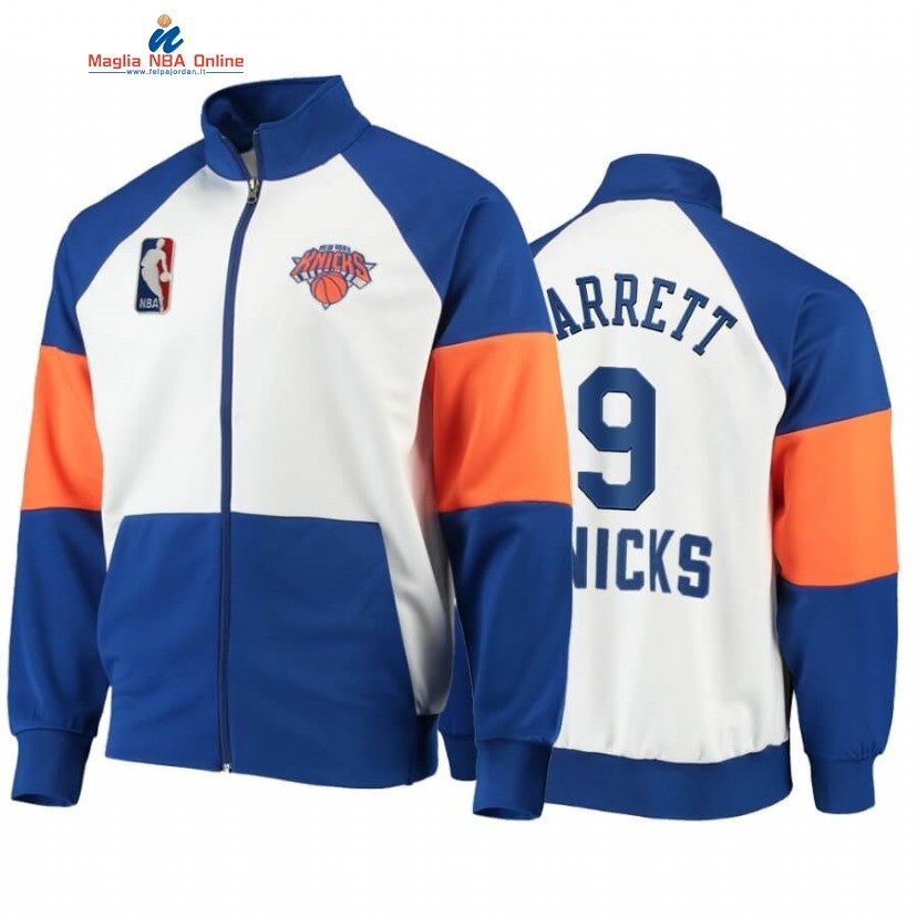 Giacca NBA New York Knicks #9 RJ Barrett Bianco Blu 2020 Acquista