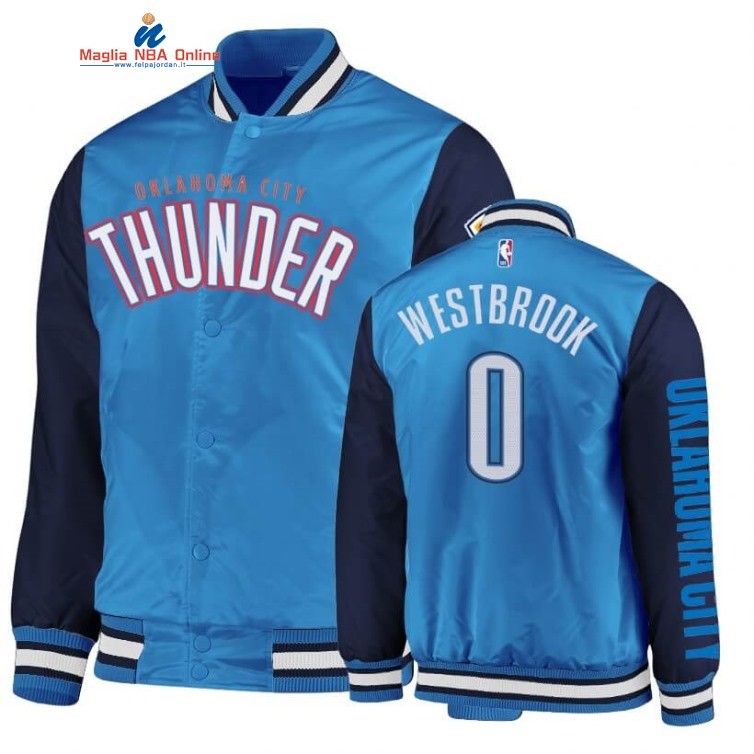 Giacca NBA Oklahoma City Thunder #0 Russell Westbrook Marino Blu 2020 Acquista