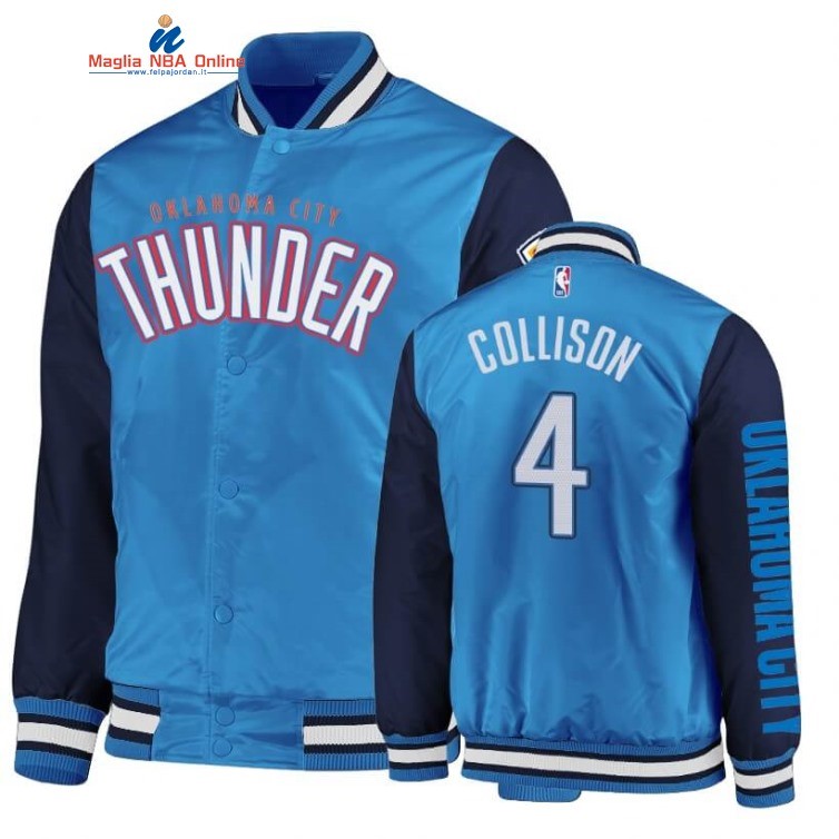Giacca NBA Oklahoma City Thunder #4 Nick Collison Marino Blu 2020 Acquista