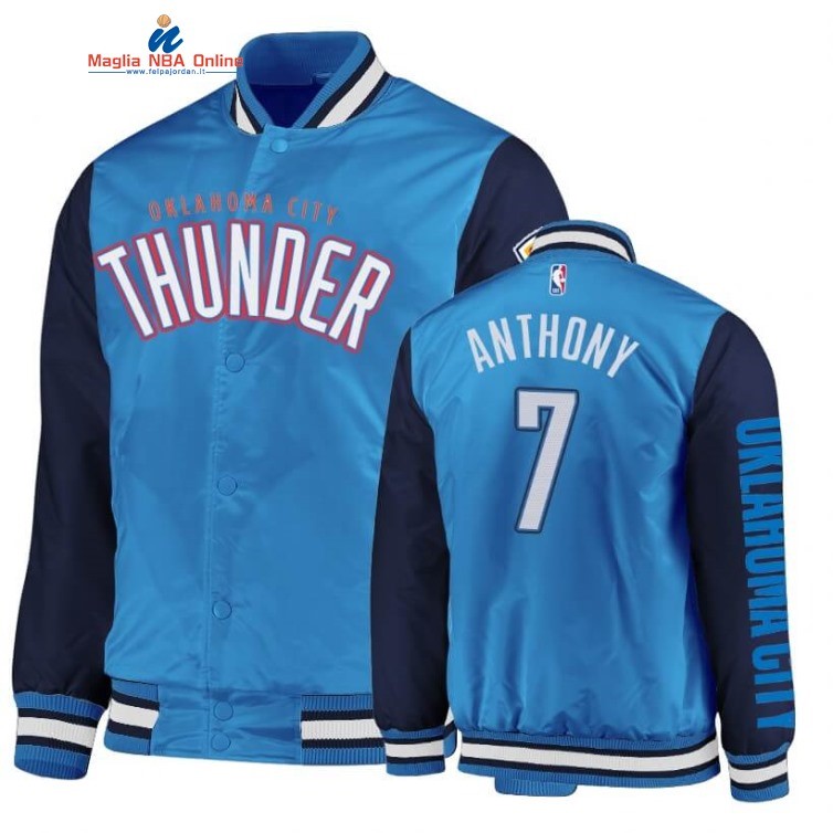 Giacca NBA Oklahoma City Thunder #7 Carmelo Anthony Marino Blu 2020 Acquista
