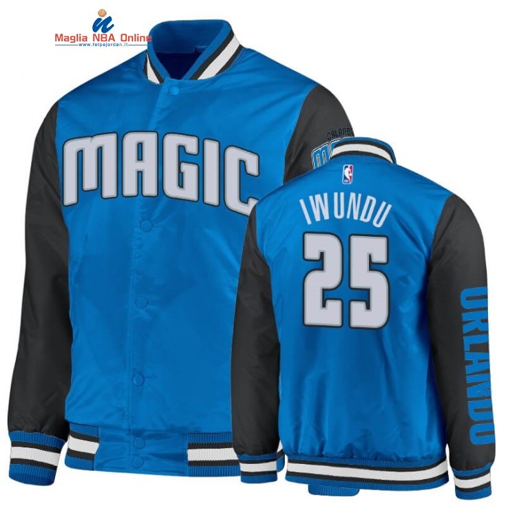 Giacca NBA Orlando Magic #25 Wes Iwundu Blu 2020 Acquista