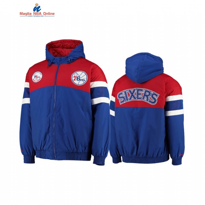 Giacca NBA Philadelphia 76ers Blu Rosso Hardwood Classics 1983 Acquista