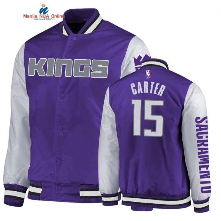 Giacca NBA Sacramento Kings #15 Vince Carter Porpora Bianco 2020 Acquista