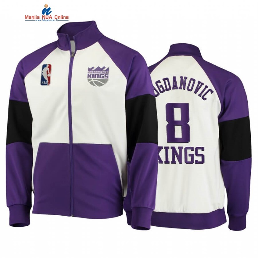 Giacca NBA Sacramento Kings #8 Bogdan Bogdanovic Bianco Porpora 2020 Acquista