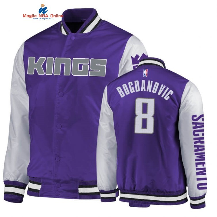 Giacca NBA Sacramento Kings #8 Bogdan Bogdanovic Porpora Bianco 2020 Acquista