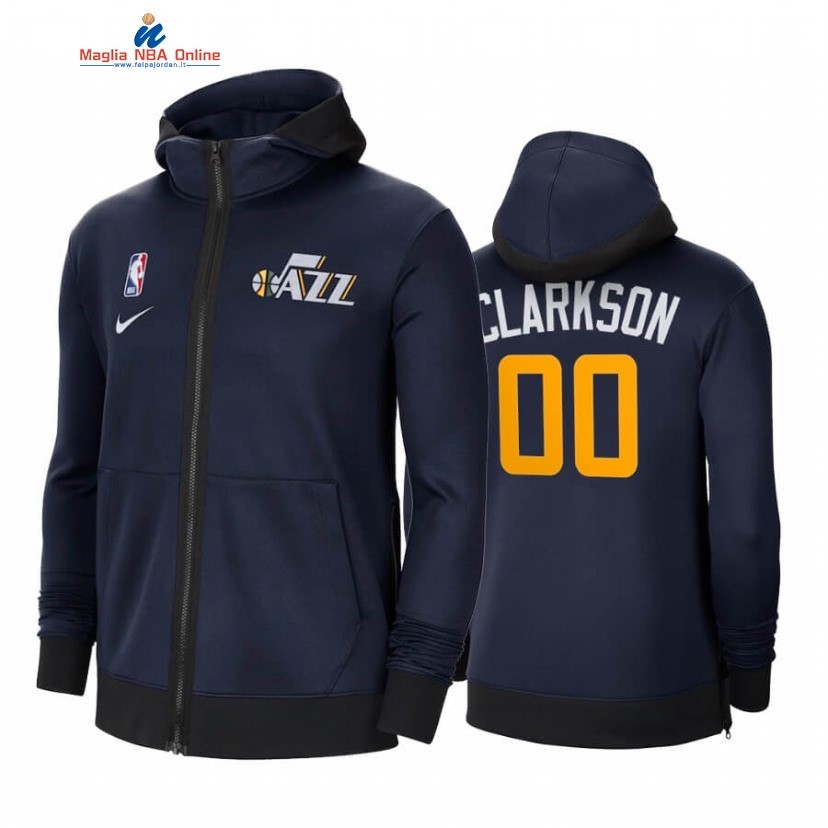 Giacca NBA Utah Jazz #0 Jordan Clarkson Marino 2020-21 Acquista