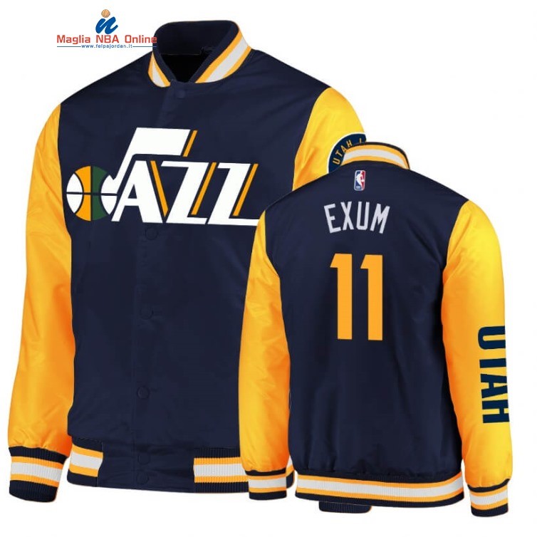 Giacca NBA Utah Jazz #11 Dante Exum Marino Oro 2020 Acquista