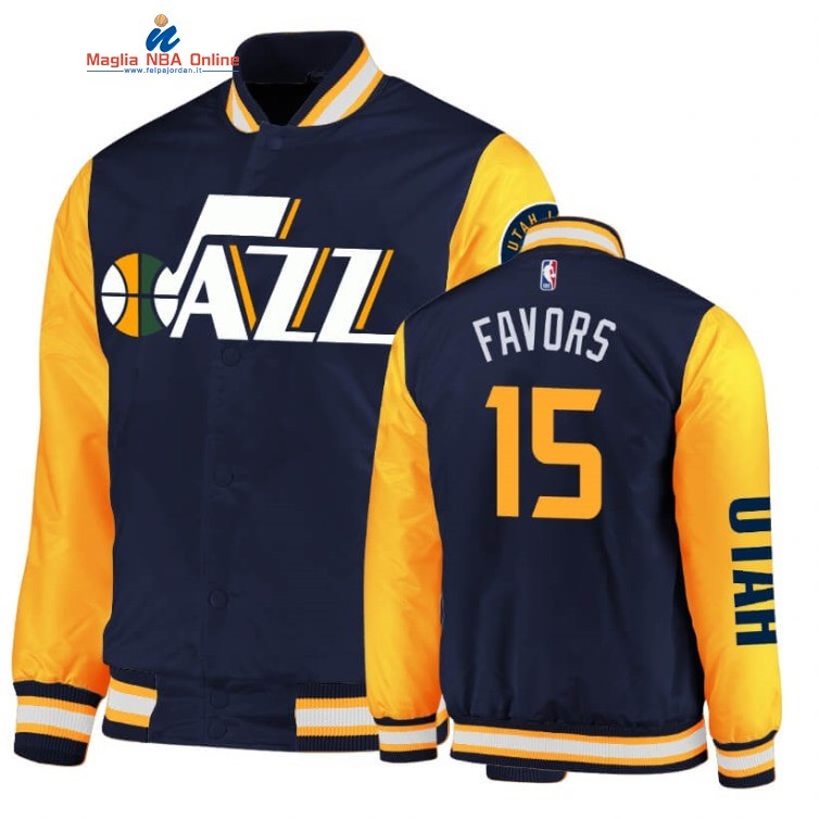 Giacca NBA Utah Jazz #15 Derrick Favors Marino Oro 2020 Acquista