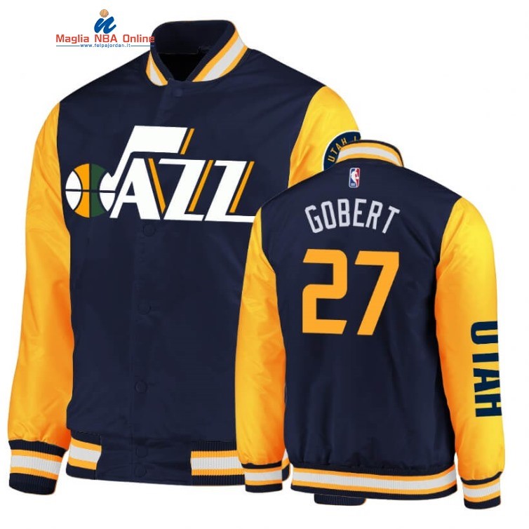 Giacca NBA Utah Jazz #27 Rudy Gobert Marino Oro 2020 Acquista