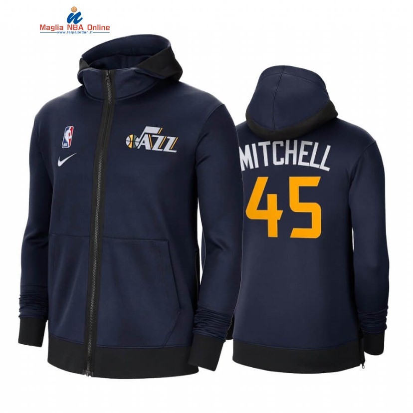 Giacca NBA Utah Jazz #45 Donovan Mitchell Marino 2020-21 Acquista