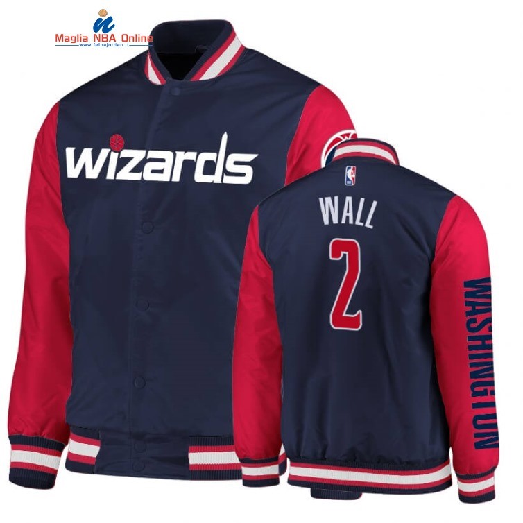 Giacca NBA Washington Wizards #2 John Wall Marino Rosso 2020 Acquista