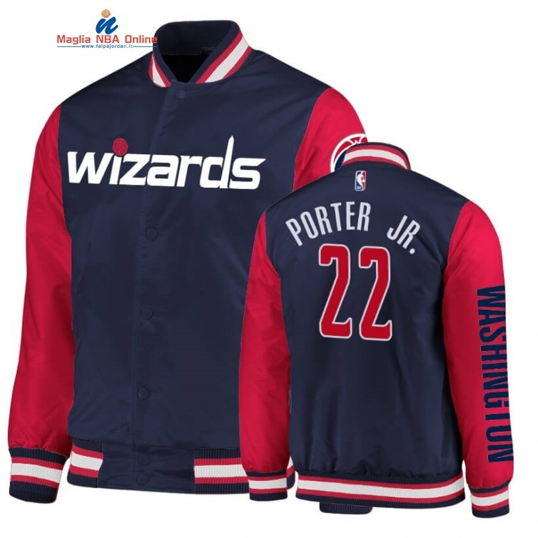 Giacca NBA Washington Wizards #22 Otto Porter Jr. Marino Rosso 2020 Acquista