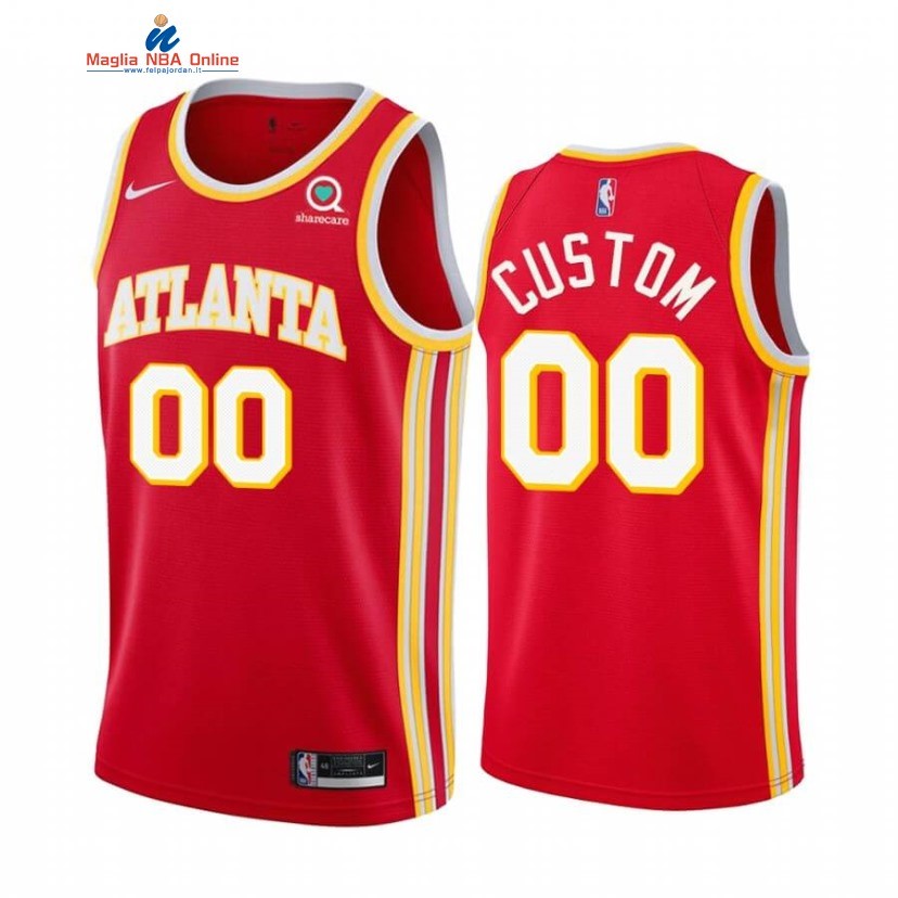 Maglia NBA Atlanta Hawks #00 Personalizzate Rosso Icon 2020-21 Acquista