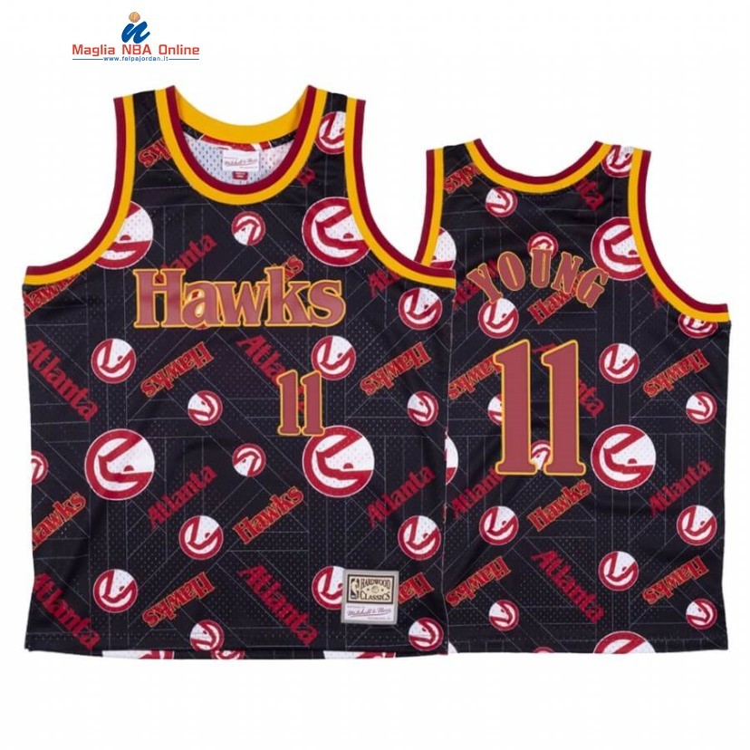 Maglia NBA Atlanta Hawks #11 Trae Young Tear Up Pack Rosso Hardwood Classics Acquista