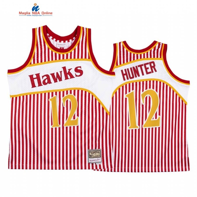 Maglia NBA Atlanta Hawks #12 De'andre Hunter Rosso Hardwood Classics Acquista