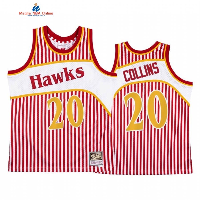 Maglia NBA Atlanta Hawks #20 John Collins Rosso Hardwood Classics Acquista