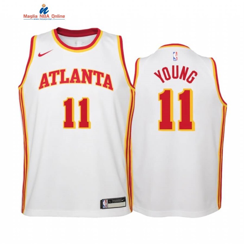 Maglia NBA Bambino Atlanta Hawks #11 Trae Young Bianco Association 2020-21 Acquista